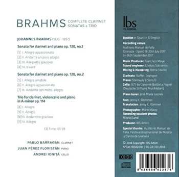 CD Johannes Brahms: Complete Clarinet Sonatas & Trio 448398