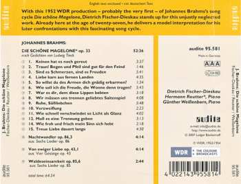 CD Johannes Brahms: Die Schöne Magelone - Nachtwandler Op. 86,3 - Von Ewiger Liebe Op. 43,1 - Waldeseinsamkeit Op. 85,6 (Cologne, 1952/1954) 180675