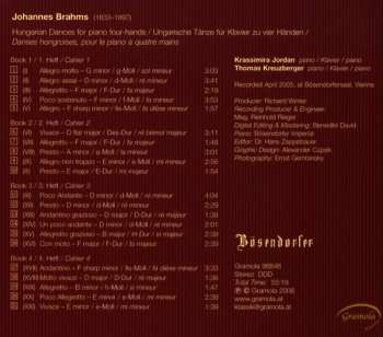 CD Johannes Brahms: Die Ungarischen Tänze [Hungarian Dances] 290648