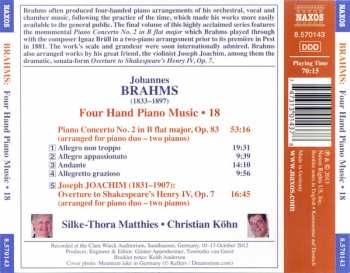CD Johannes Brahms: Four Hand Piano Music • 18 153225