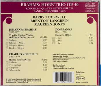 CD Johannes Brahms: Horntrio Op. 40 / Quatre Petites Pièces / Horntrio (1962) 367505
