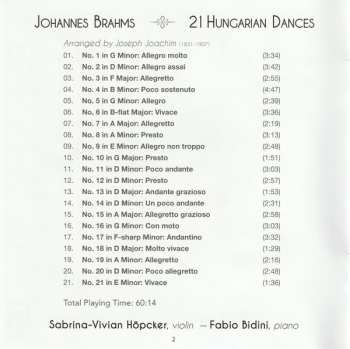 CD Johannes Brahms: Hungarian Dances  438622