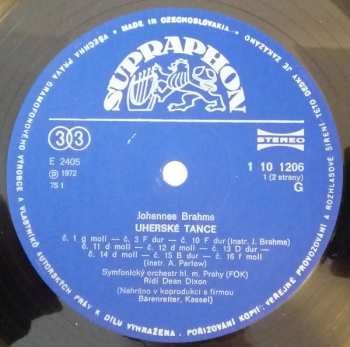 LP Johannes Brahms: Uherské Tance 121160