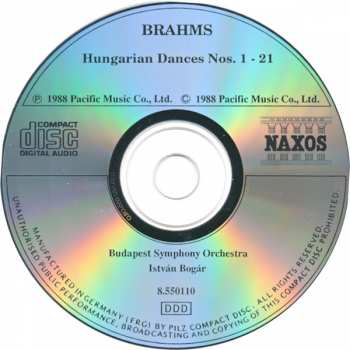 CD Johannes Brahms: Hungarian Dances Nos. 1 - 21 442519