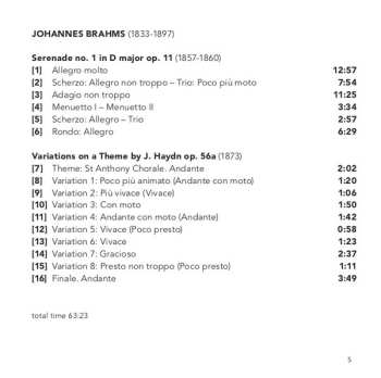 SACD Johannes Brahms: Seranade No.1/Variations On A Theme By Haydn 452581
