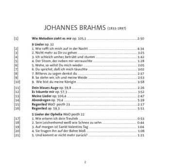CD Johannes Brahms: Wie Melodien Zieht Es Mir 494972