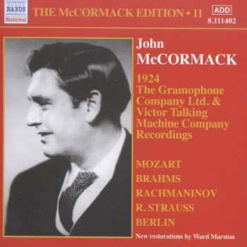 Johannes Brahms: John Mccormack-edition Vol.11 / The Gramophone Company Ltd. & Victor Talking Machine Company Recordings