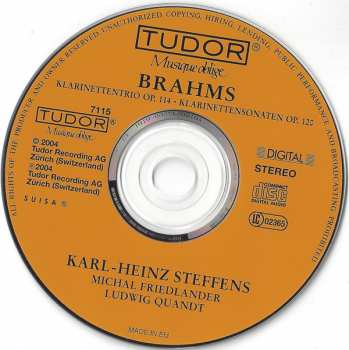 CD Johannes Brahms: Klarinettentrio Op. 114 ‧ Klarinettensonaten Op. 120 177786