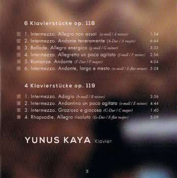 CD Johannes Brahms: Klavierstücke Op. 116–119 440418