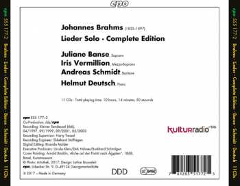 11CD/Box Set Johannes Brahms: Lieder - Complete Edition 316818