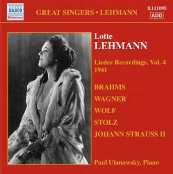 Johannes Brahms: Lotte Lehmann - Lieder Recordings Vol.4