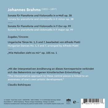 CD Johannes Brahms: Opus 38 & 99 318392