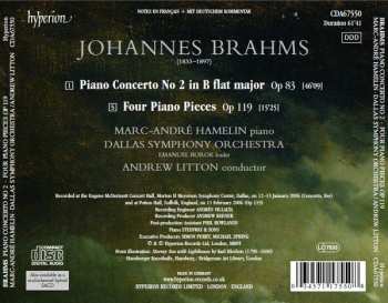CD Johannes Brahms: Piano Concerto No. 2 Op 83 Four Piano Pieces Op 119 191623