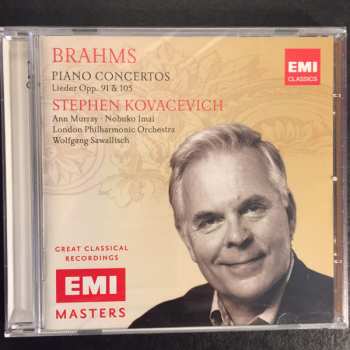Album Johannes Brahms: Piano Concertos / Lieder Opp. 91 & 105