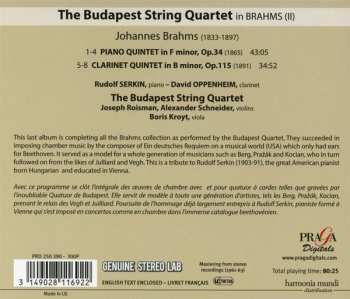 CD Johannes Brahms: Piano Quintet Op. 34; Clarinet Quintet Op. 115 317348