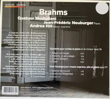 CD Johannes Brahms: Quintette Op. 34 / Zwei Gesänge 495060
