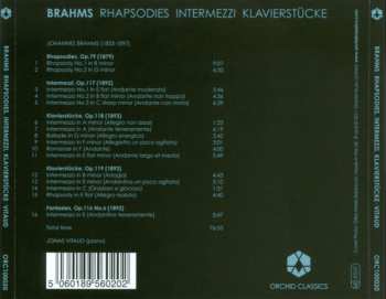 CD Johannes Brahms: Rhapsodies / Intermezzi / Klavierstücke 176342