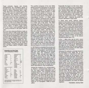 CD Johannes Brahms: Sämtliche Orgelwerke 421563