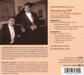 CD Johannes Brahms: Sonatas Op. 120 Nos 1 & 2 285628
