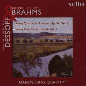 CD Johannes Brahms: String Quartet In A-Minor, Op. 51, No 2 / String Quartet In F Major, Op. 7 431704