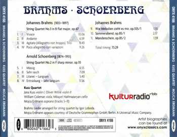 CD Johannes Brahms: String Quartet No.3 Op.67 • Lieder / String Quartet No.2 Op.10
