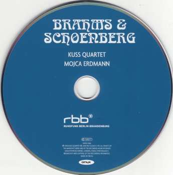 CD Johannes Brahms: String Quartet No.3 Op.67 • Lieder / String Quartet No.2 Op.10 343329