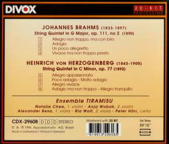 CD Johannes Brahms: String Quintet Op. 111 - String Quintet Op. 77 287514