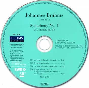 CD Johannes Brahms: Symphony No. 1 In C Minor, Op.68 338205