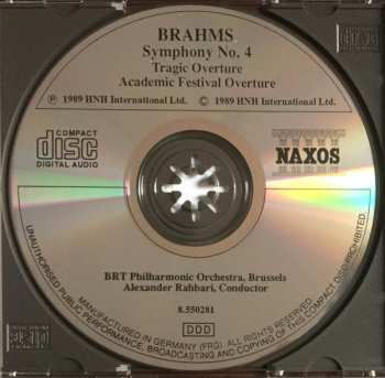 CD Johannes Brahms: Symphony No. 4 / Academic Festival Overture / Tragic Overture 327024