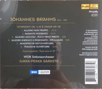 CD Johannes Brahms: Symphony No. 4 / Academic Festival Overture / Tragic Overture 285190
