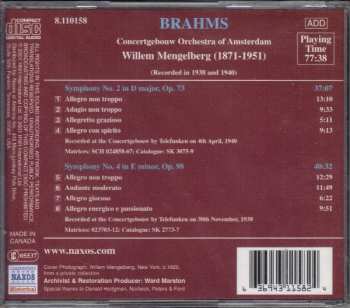 CD Johannes Brahms: Symphony No. 2 And Symphony No. 4 342165