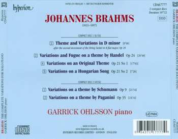 2CD Johannes Brahms: The Complete Variations For Solo Piano 349267