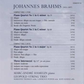 2CD Johannes Brahms: The Piano Quartets 449317