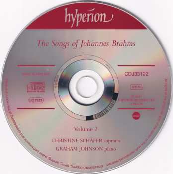 CD Johannes Brahms: The Songs Of Johannes Brahms ~ 2 288766