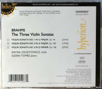 CD Johannes Brahms: The Three Violin Sonatas 321336