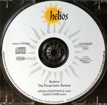 CD Johannes Brahms: The Three Violin Sonatas 321336