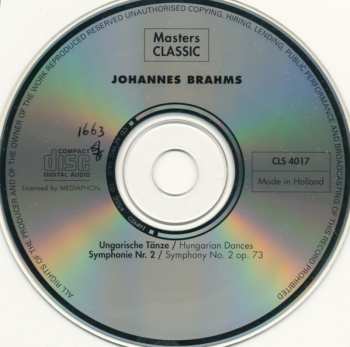 CD Johannes Brahms: Ungarische Tänze = Hungarian Dances / Symphonie Nr. 2 = Symphony No. 2 420978