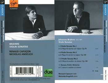 CD Johannes Brahms: Violin Sonatas 1-3