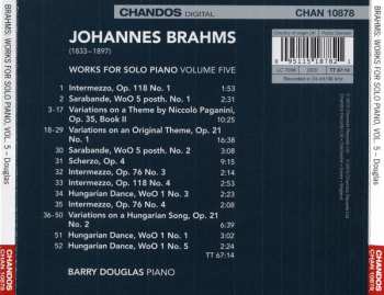 CD Johannes Brahms: Works For Solo Piano, Volume Five 330507