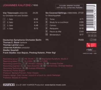 CD Johannes Kalitzke: Vier Toteninseln / Six Covered Settings 306172