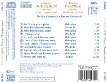 CD Johannes Ockeghem: Missa L'Homme Armé / Ave Maria / Alma Redemptoris Mater / Memor Esto Verbi Tui 245691