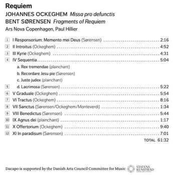SACD Johannes Ockeghem: Requiem: Music By Johannes Ockeghem And Bent Sørensen 196282