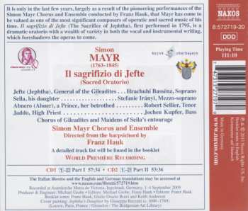 2CD Johannes Simon Mayr: Il Sagrifizio di Jefte (Sacred Oratorio) 477179