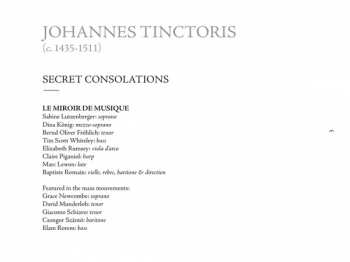 CD Johannes Tinctoris: Secret Consolations 294883