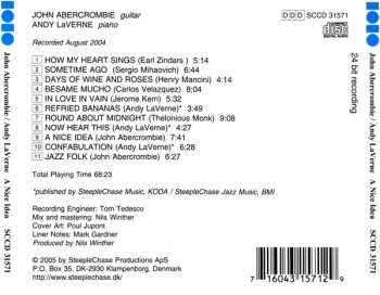 CD John Abercrombie: A Nice Idea 478398