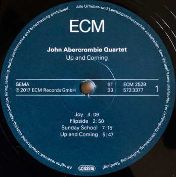 LP John Abercrombie Quartet: Up And Coming 63119