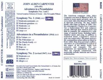 CD John Alden Carpenter: Adventures In A Perambulator / Symphonies Nos. 1 And 2 279345