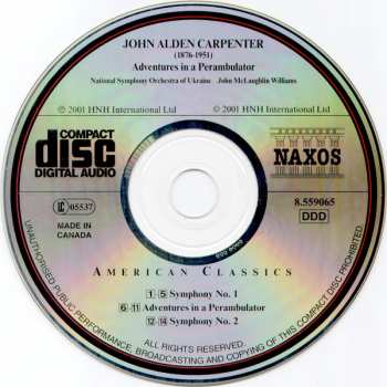 CD John Alden Carpenter: Adventures In A Perambulator / Symphonies Nos. 1 And 2 279345