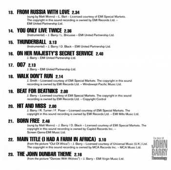 CD John Barry: The Best Of John Barry - Themeology 192595