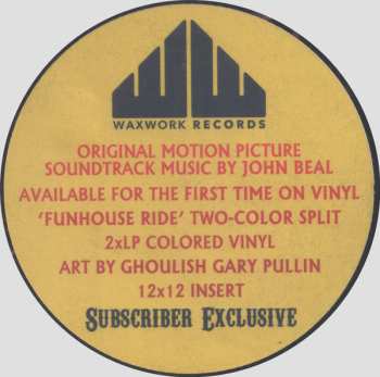 2LP John Beal: The Funhouse (Original Motion Picture Soundtrack Music) CLR | LTD 501620